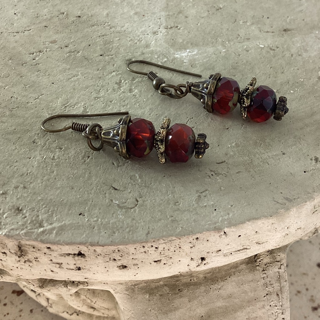 Fire Polished Earrings Nwt 17$